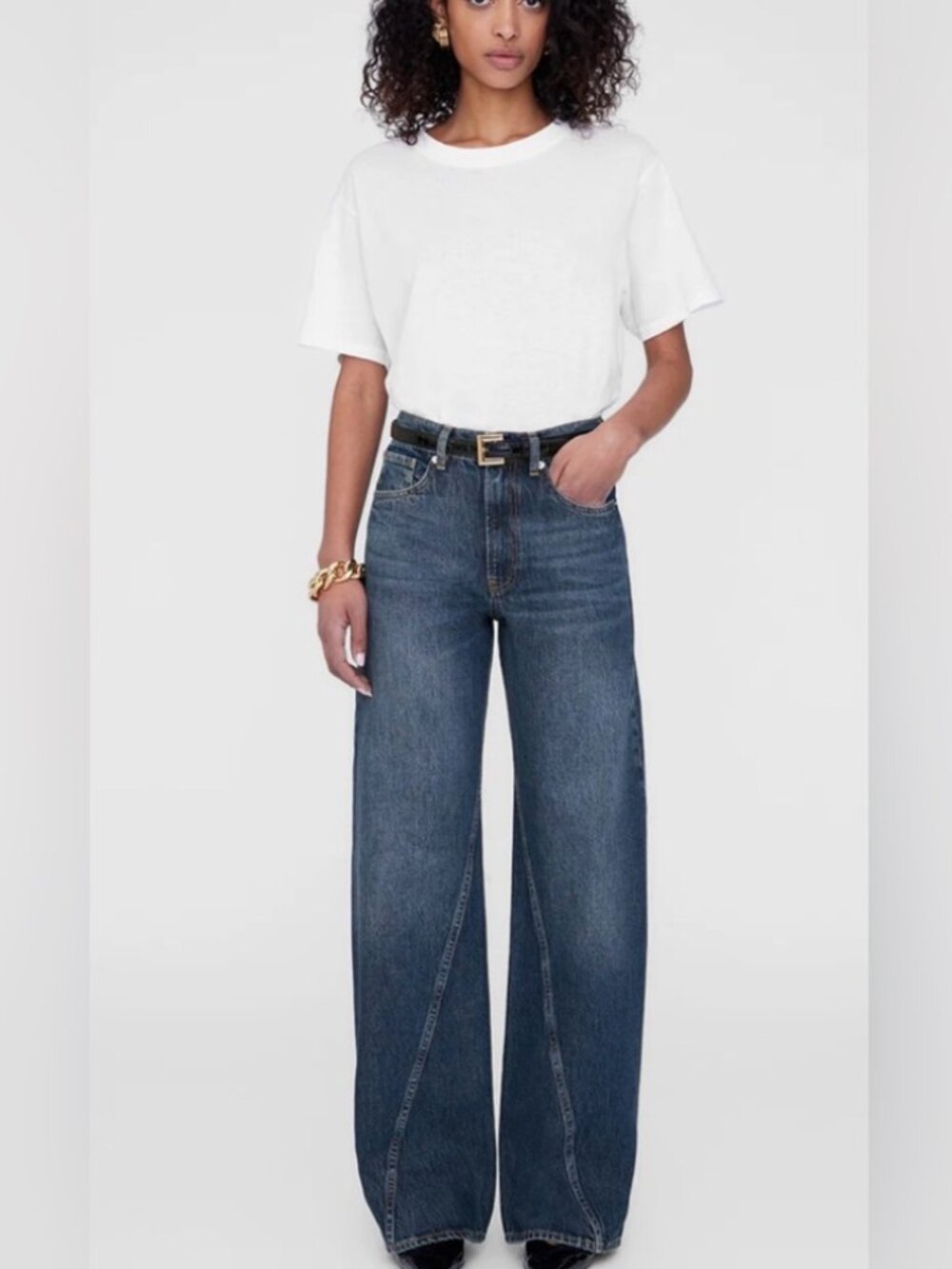 ANINE BING BRIE JEAN IN BLUE DEPTHS IN SIZE 26